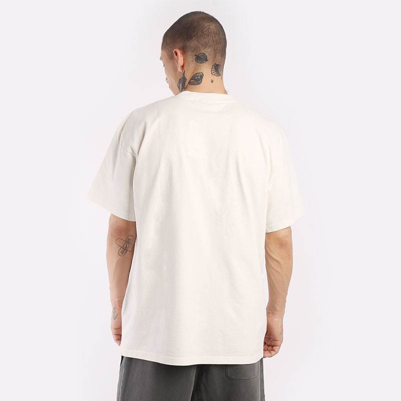 мужская бежевая футболка Carhartt WIP S/S Scribe T-Shirt I031759-wax - цена, описание, фото 4